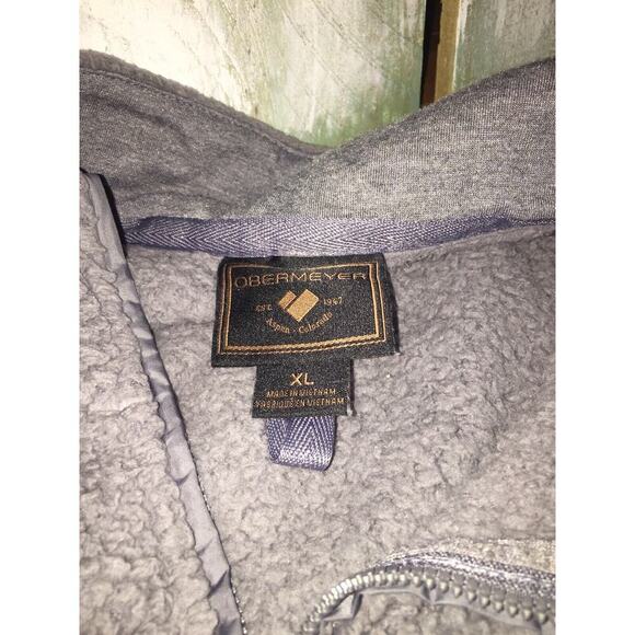 Obermeyer Sherpa Pullover Mens Size XL Gray Outdoor 1/2 Zip Sweater Hiking - Picture 10 of 10